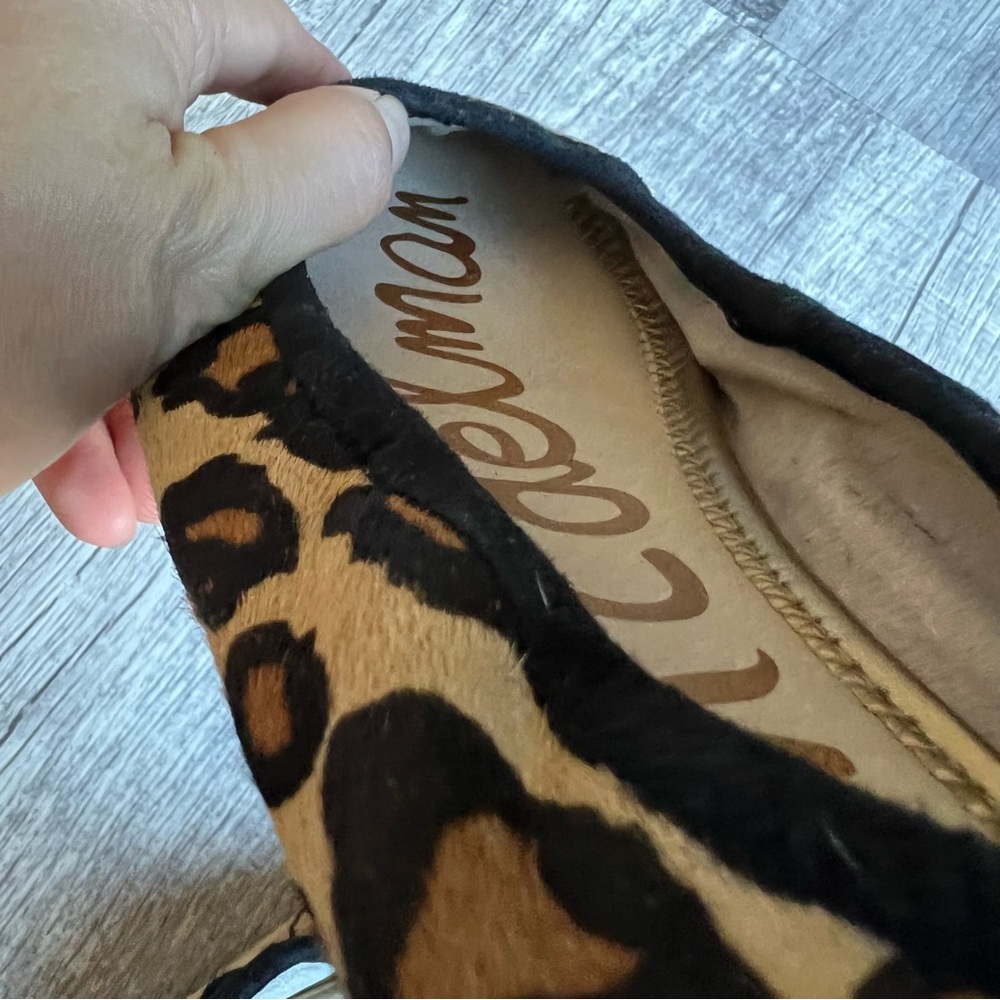 Sam Edelman Felicia Leopard Print Ballet Flats Calf Hair Size 7 - Picture 11 of 11